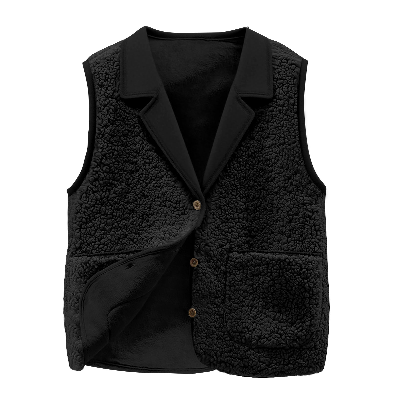 Colete feminino de lã sherpa,  - Sherpa Jacket Fleece avaliação e preço
