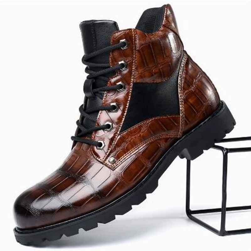 Botas masculinas com padrão de - Mens Fashion Zapatos avaliação e preço