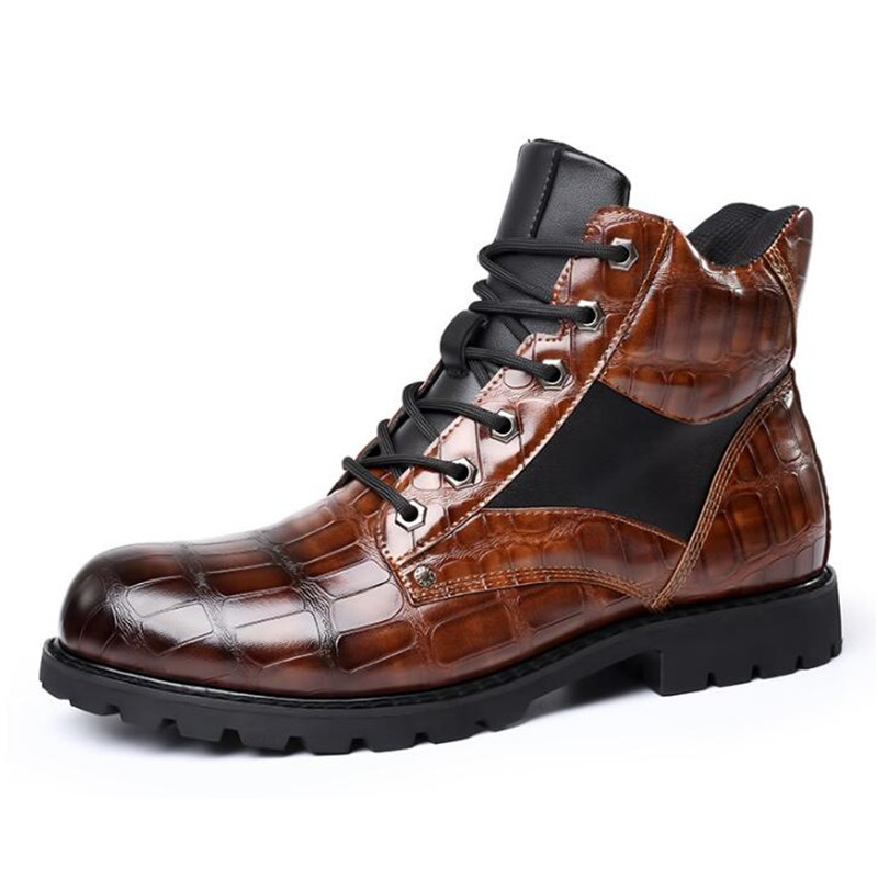 Botas masculinas com padrão de - Mens Fashion Zapatos avaliação e preço