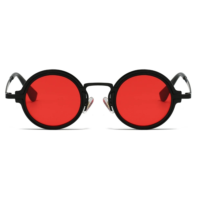 Novos óculos de sol retrô com  - Men'S Fashion Round Glasses avaliação e preço