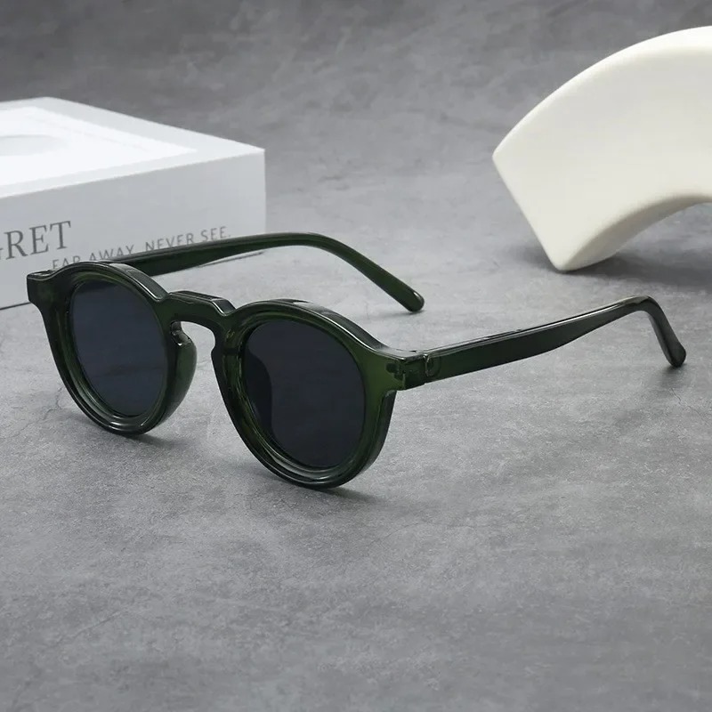 Óculos de Sol Redondos de Alta - Men'S Fashion Round Glasses avaliação e preço