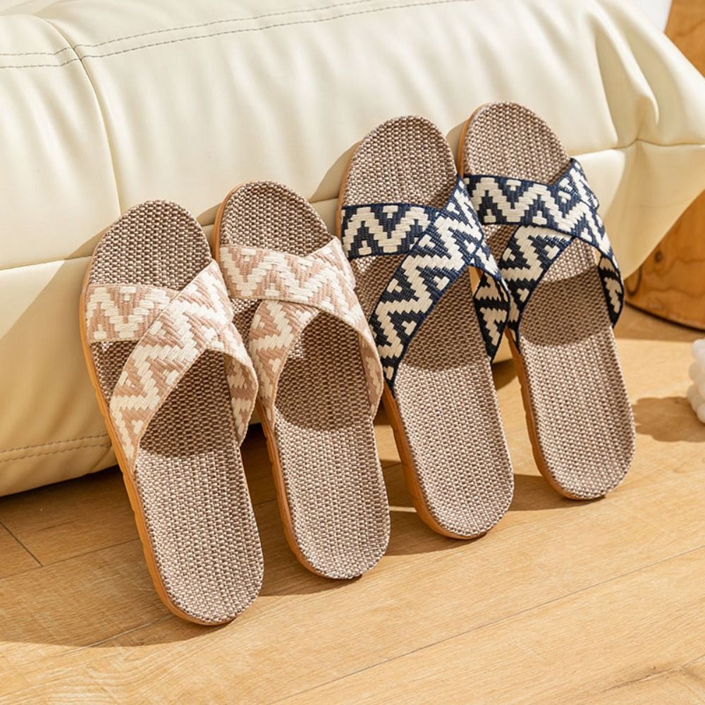 Chinelos de Linho Estilo Étnic - Mens Fashion Sandals avaliação e preço